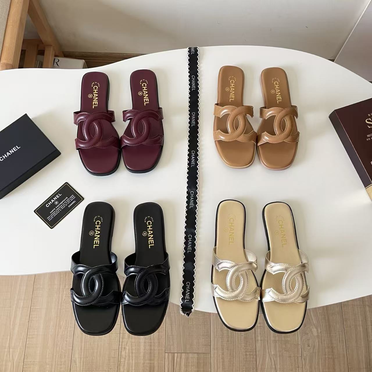 CC Signature Square - Toe Slip - On Sandals
