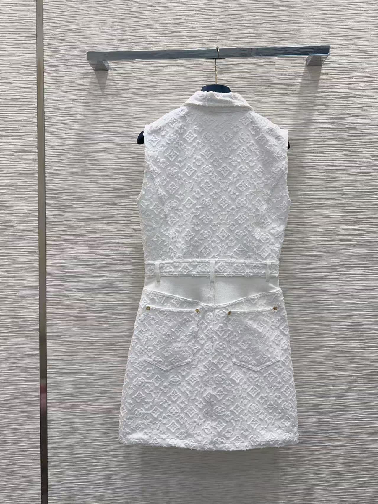 LV Monogram Collar Sleeveless Dress