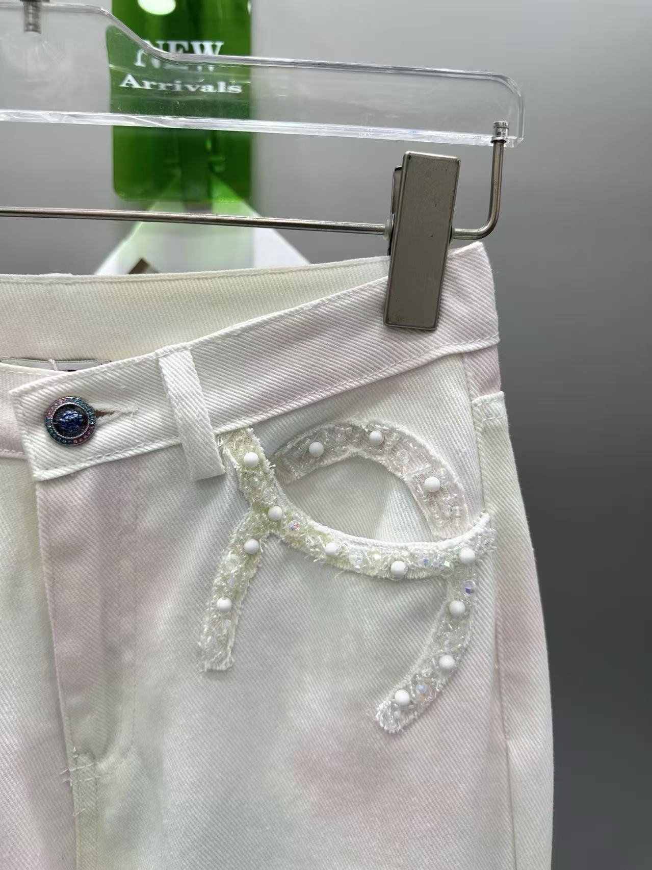 CC Iridescent Gradient High-Waist Wide-Leg Jeans