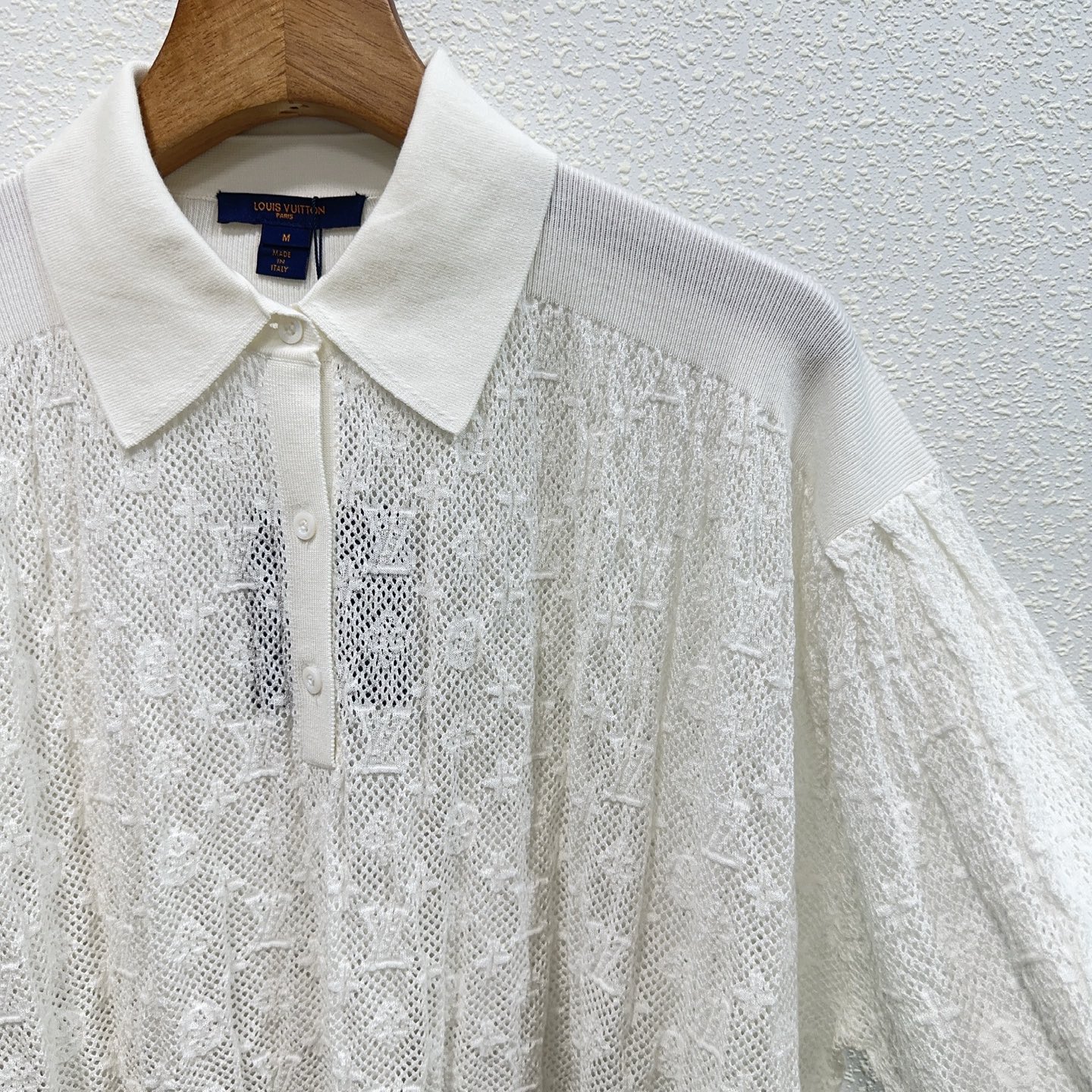LO* Early Autumn Hollow Old Flower Polo Knitted Half cardigan