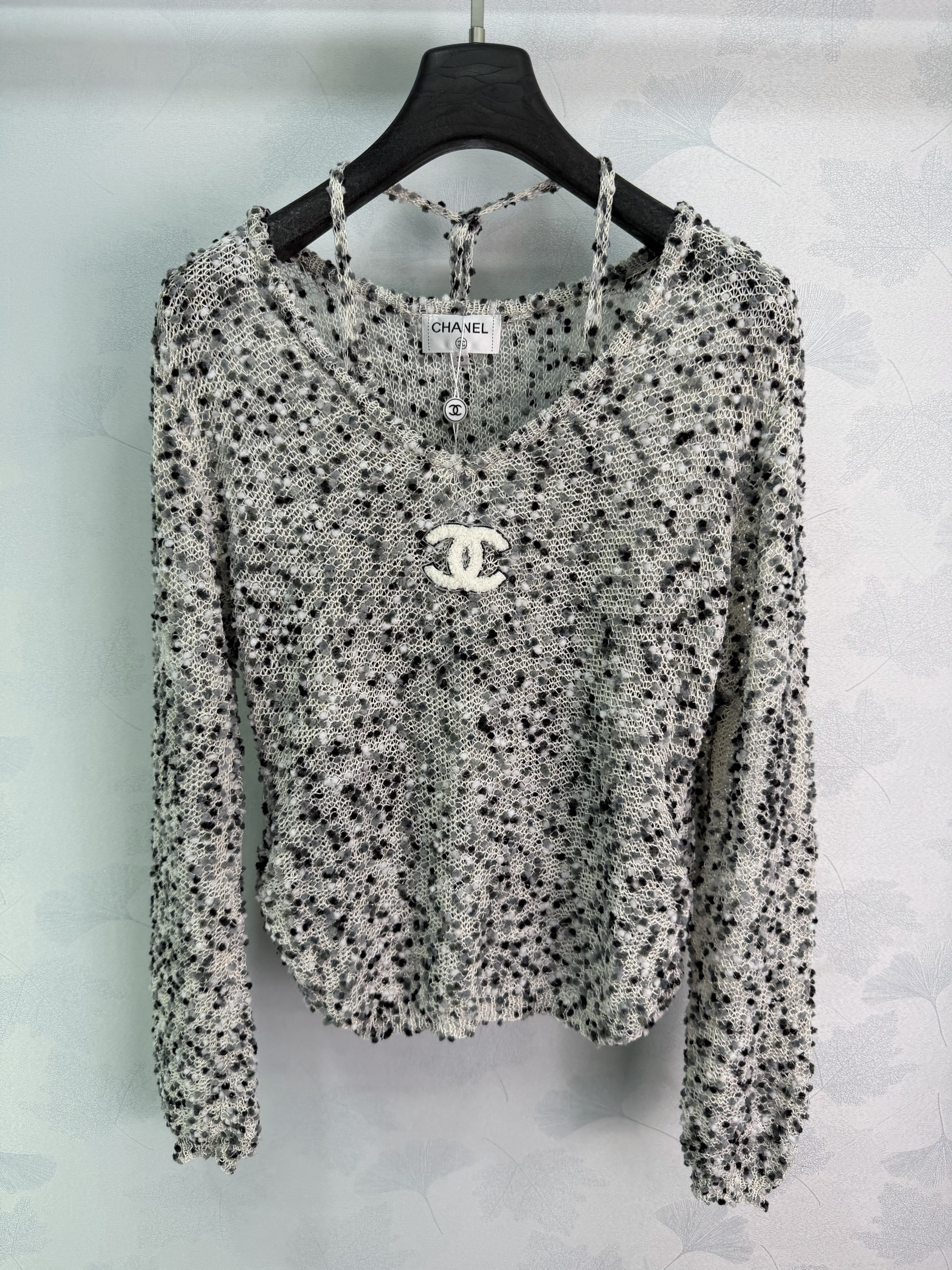  Ch* 2026 Early Autumn New V-neck Fake Two-piece Long sleeve Tunic