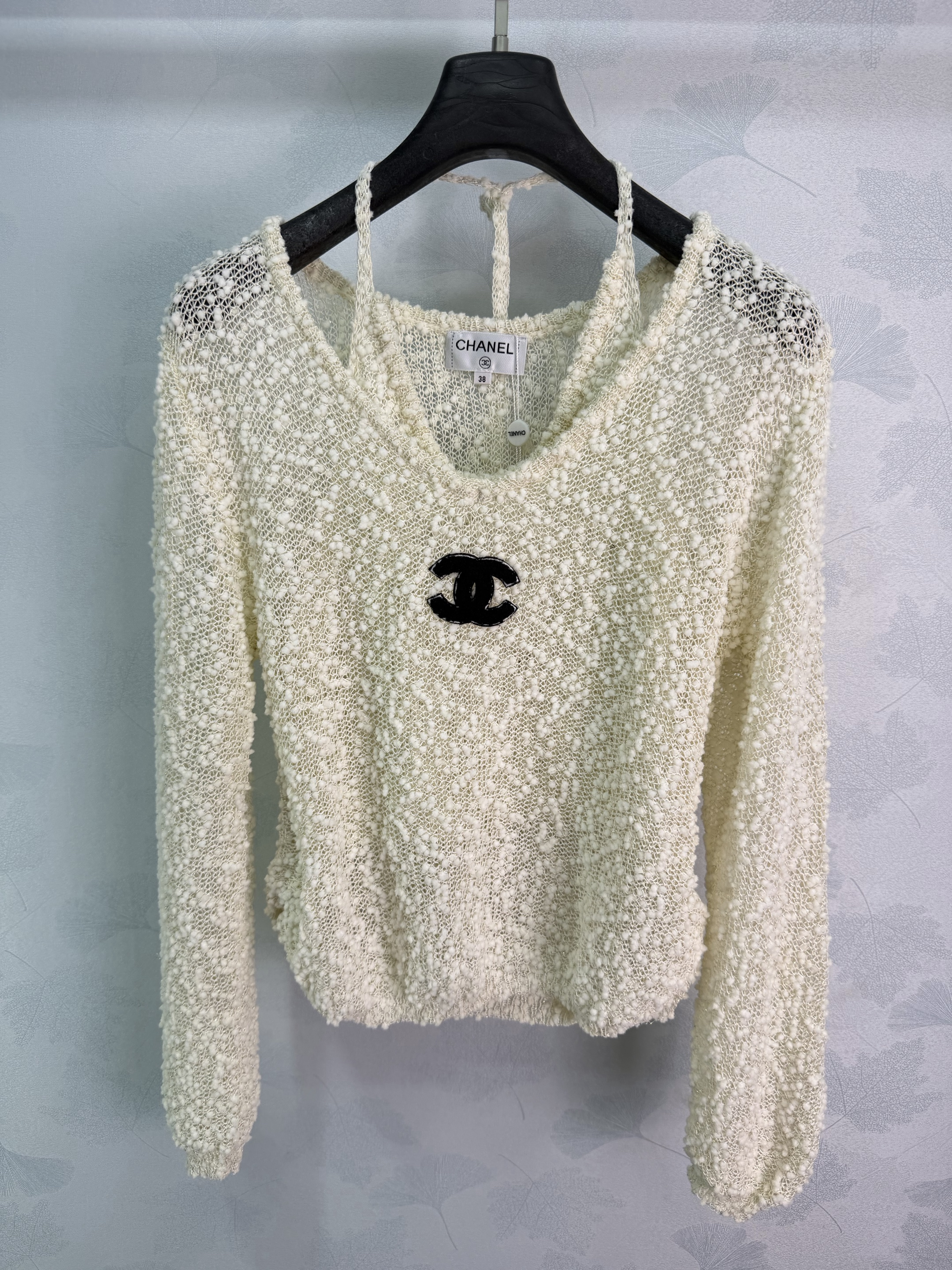  Ch* 2026 Early Autumn New V-neck Fake Two-piece Long sleeve Tunic