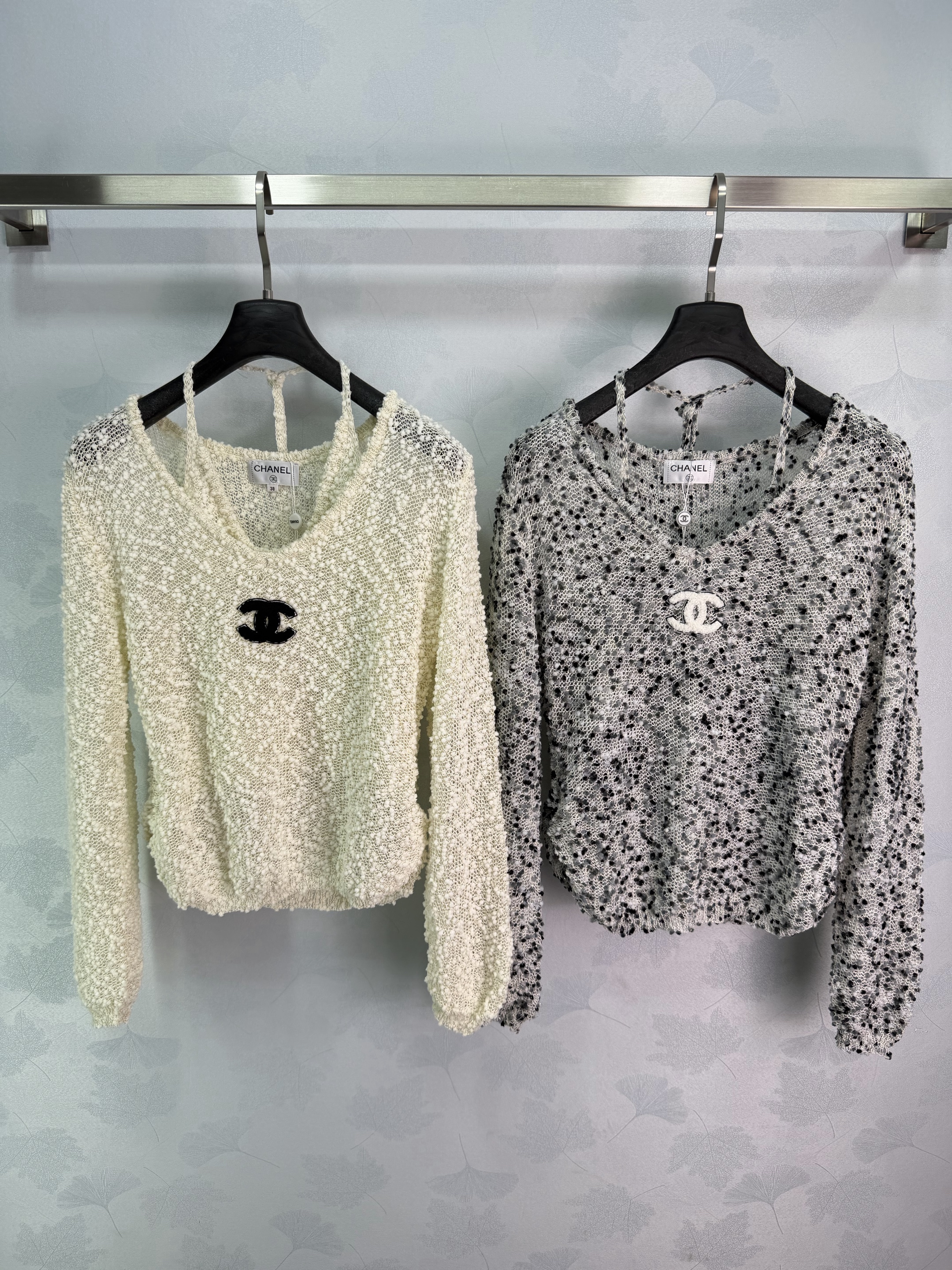  Ch* 2026 Early Autumn New V-neck Fake Two-piece Long sleeve Tunic