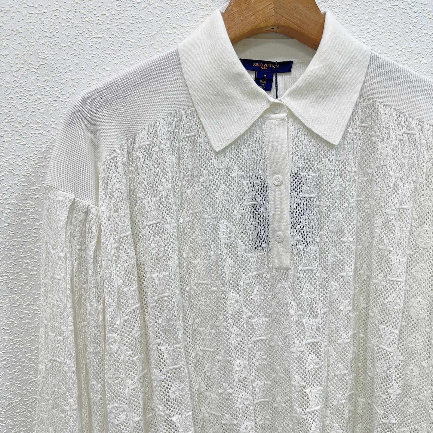 LO* Early Autumn Hollow Old Flower Polo Knitted Half cardigan