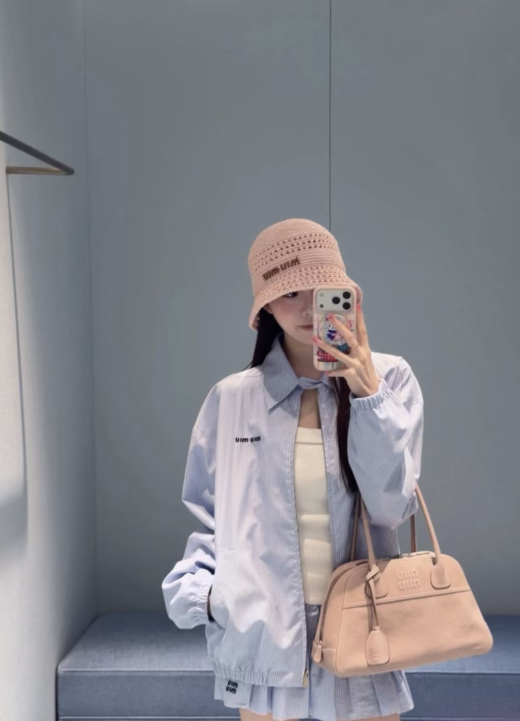  Mi*26 Early Autumn New Blue Plaid Jacket