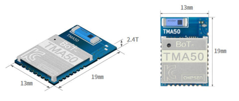 CHIPSEN BoT-TMA50 Master Slave Long-Distance Bluetooth Module Dimensions