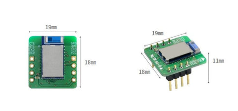 CHIPSEN BoT-nLE521MD Bluetooth v5.0 BLE Class2 (+4dBm) DIP Master Module w/ Chip Antenna Dimensions