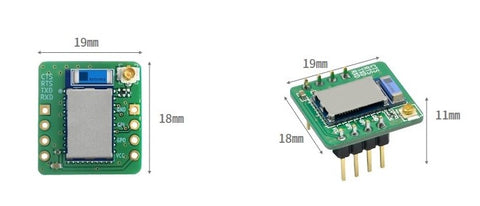 CHIPSEN BoT-nLE521DU Slave Bluetooth DIP+U.FL Module Size
