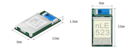 CHIPSEN BoT-nLE523 Master Slave Bluetooth Module Dimensions