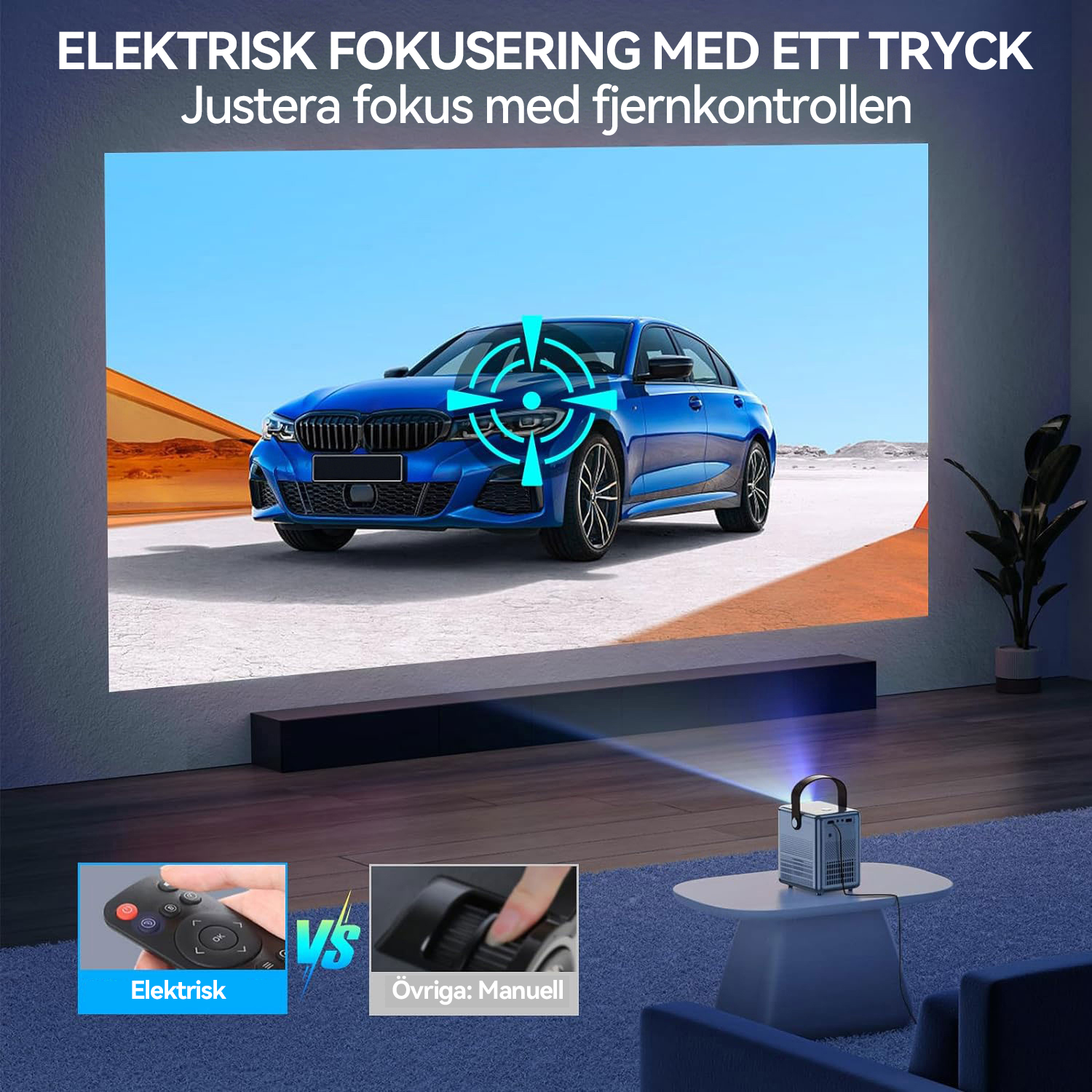 HD bärbar smart projektor