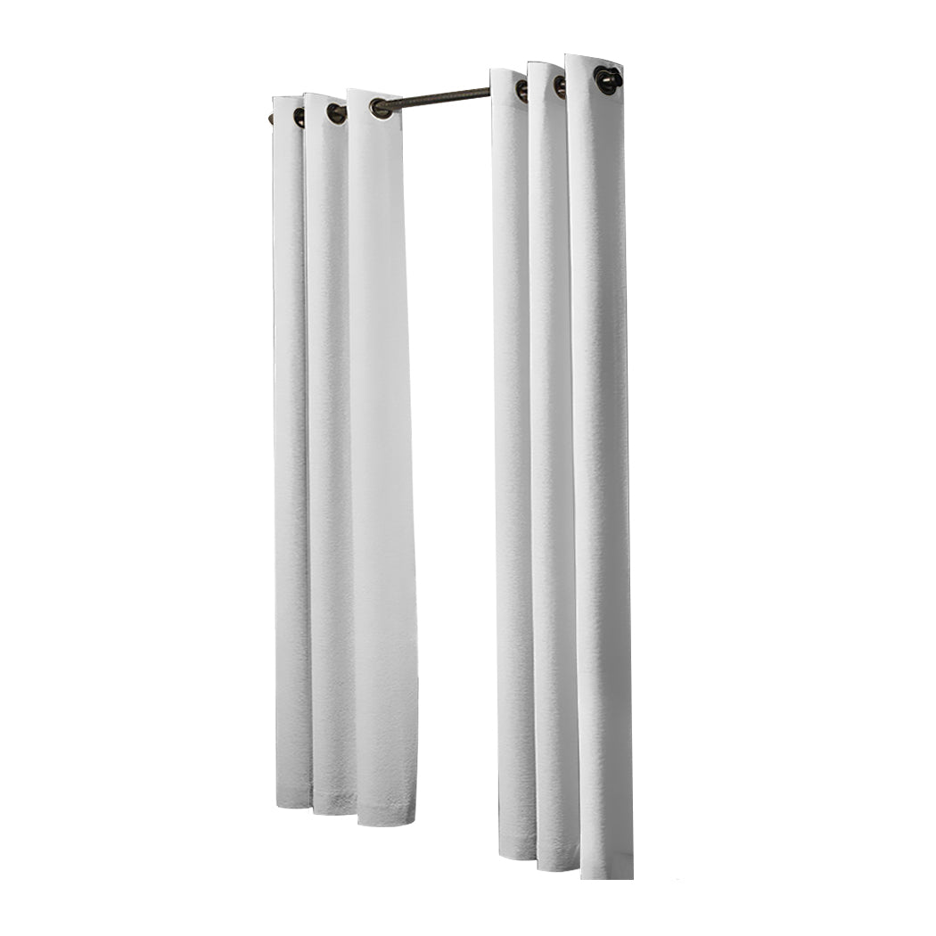 2x  Curtains Panels 3 Layers Grey