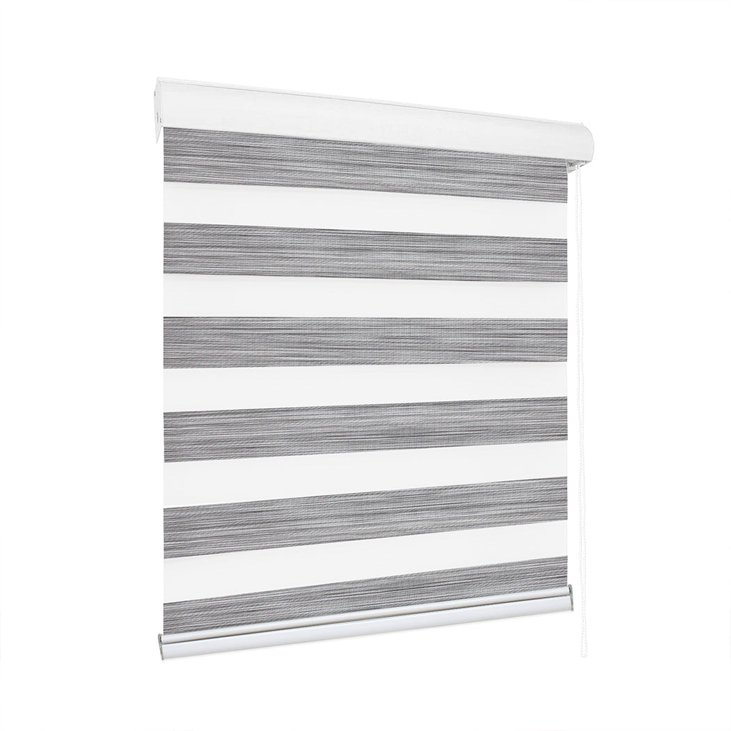 Blackout Zebra Roller Blind Curtains 60x210 Grey