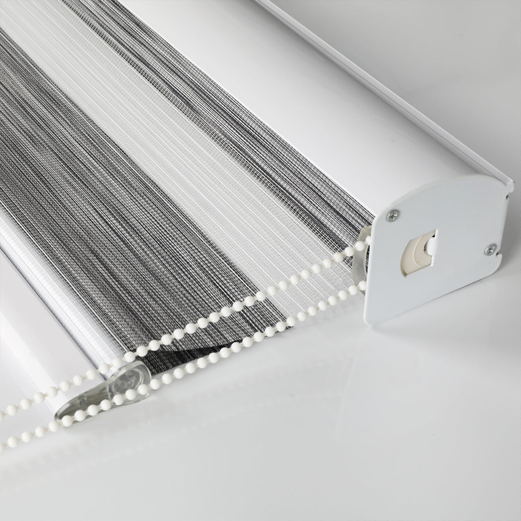 Blackout Zebra Roller Blind Curtains 60x210 Grey