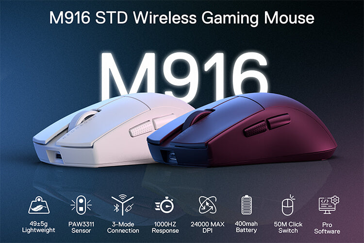 Redragon K1NG M916 STD 1K Hz 3-Mode Wireless Gaming Mouse