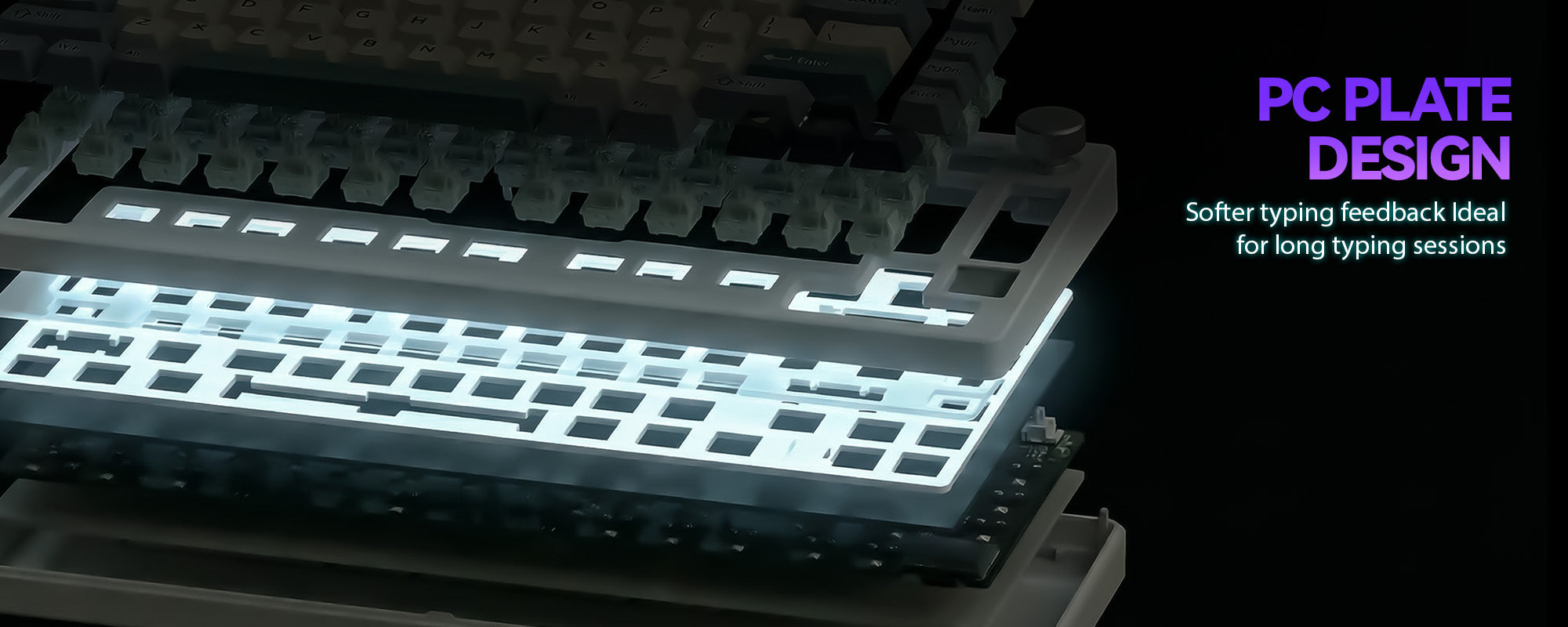 GamaKay TK75 SOCD compact 75 percent keyboard layout for gaming and work