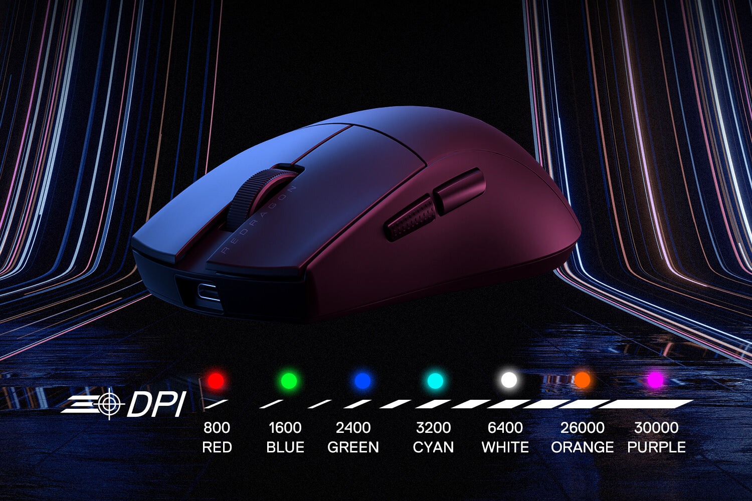 Redragon M916 UIT Wireless 8K Polling Rate Gaming Mouse