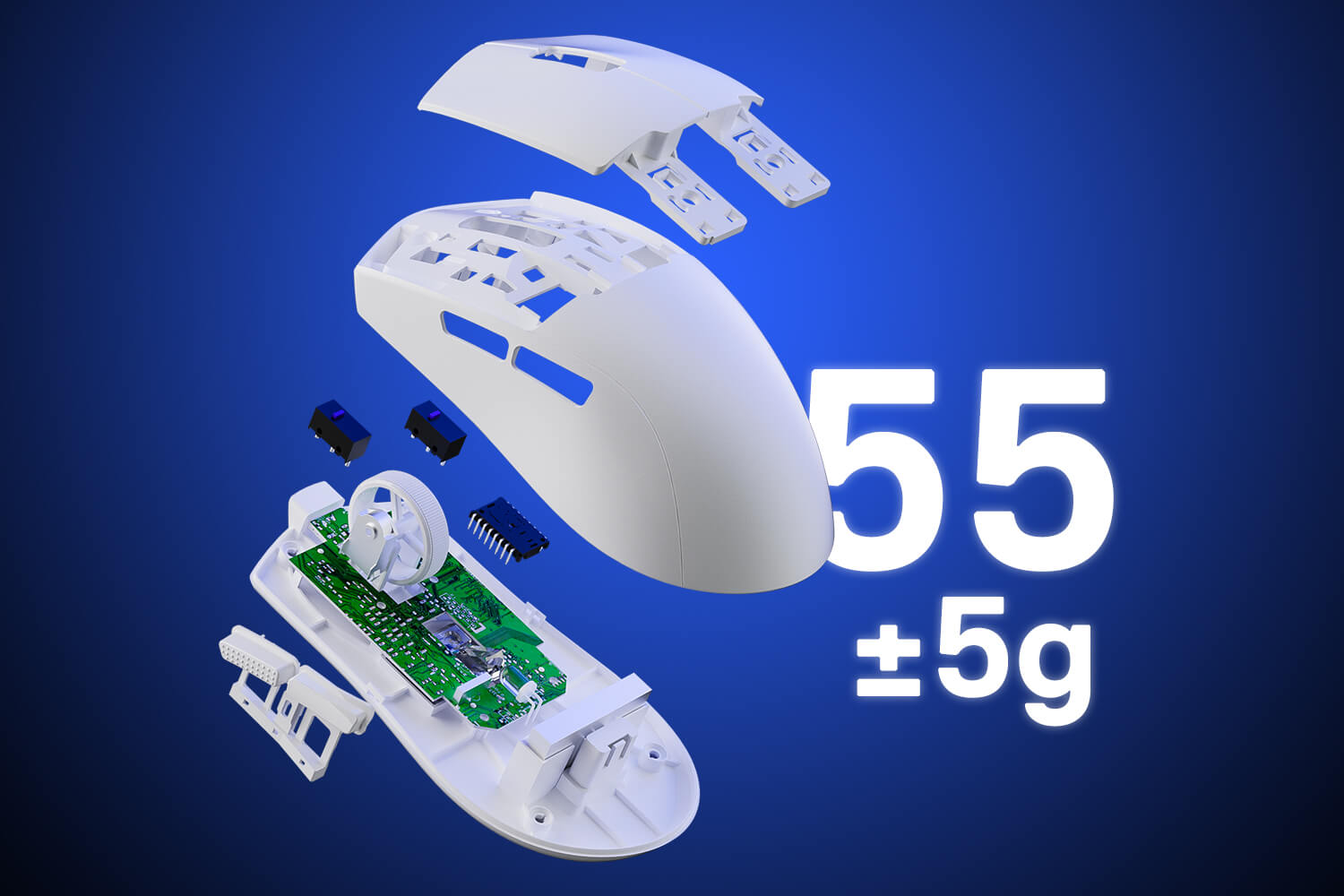 Redragon M918 PRO 3-Mode Wireless Gaming Mouse, 55G Lightweight 26K DPI Gamer Mouse w/Ergonomic Natural Grip Build, Full Programmable Buttons, Software Supports DIY Keybinds & DPI