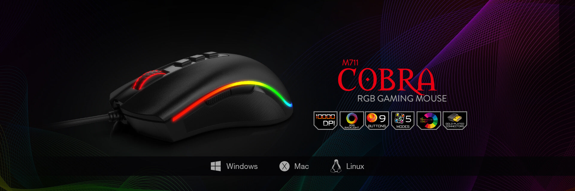 redragon cobra m711 software