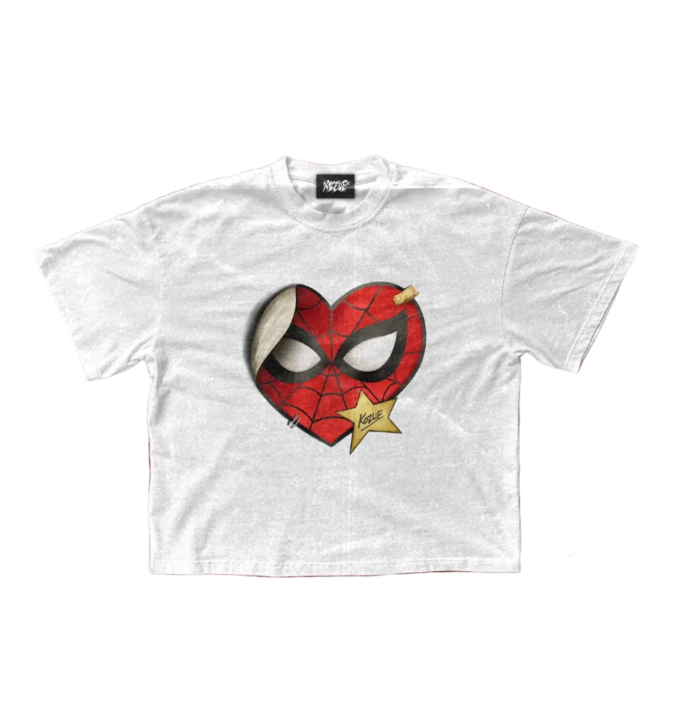 White “Spidey Heart” Tshirt