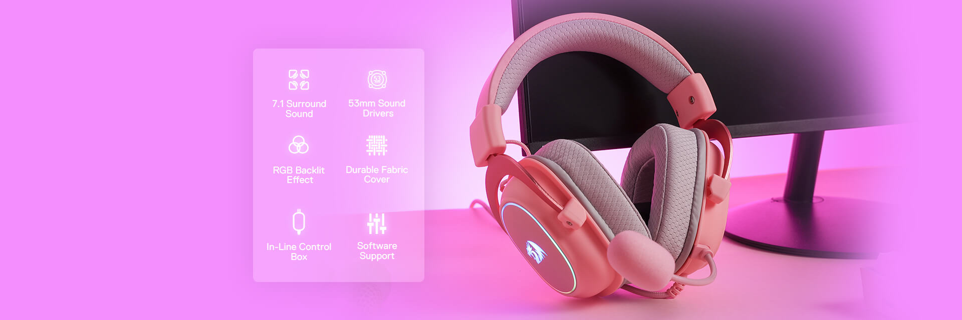 pink gaming headphones