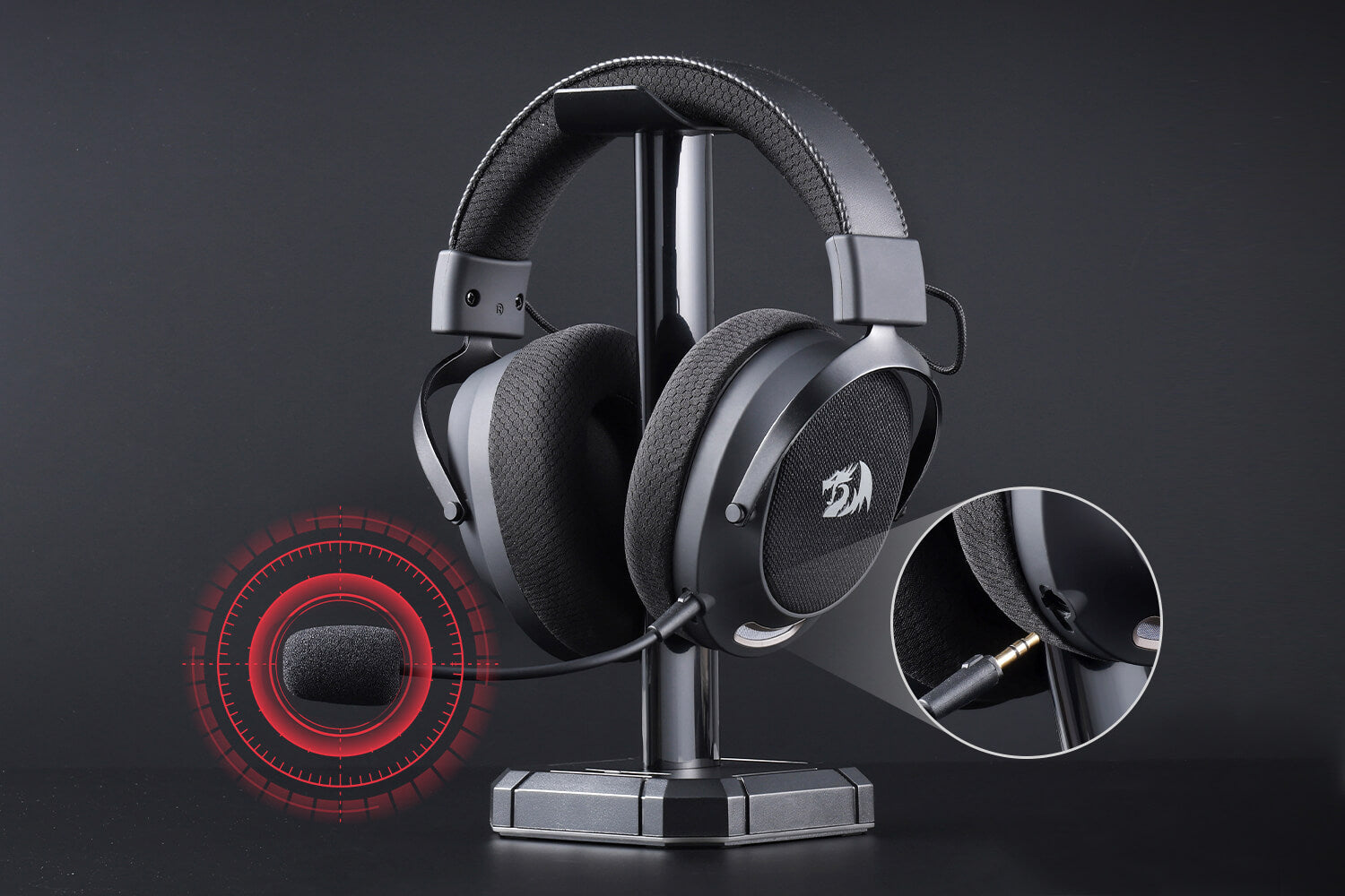 Redragon H858 Wireless Gaming Headset, 7.1 Surround Sound, 3-Mode 2.4GHz USB Gaming Headphones with Bluetooth 5.4, 20H Battery, Wireless Headset for PC PS5 PS4 Mac Switch