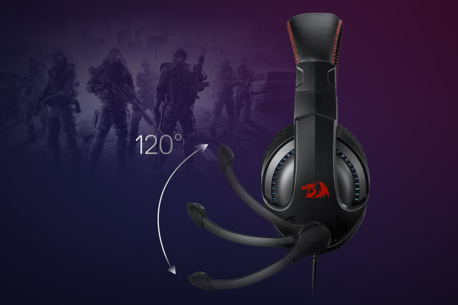 Redragon H211 Cronus Black/White Wired Gaming Headset