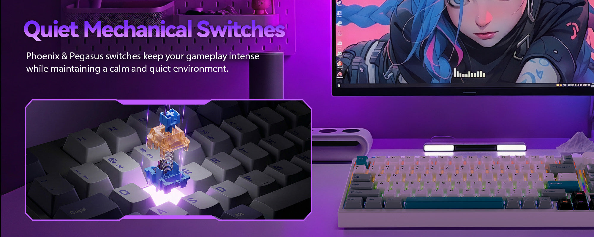 GamaKay TK75 SOCD keyboard with SOCD advanced input control, Snap Tap, MT and MDS for faster FPS gaming movement