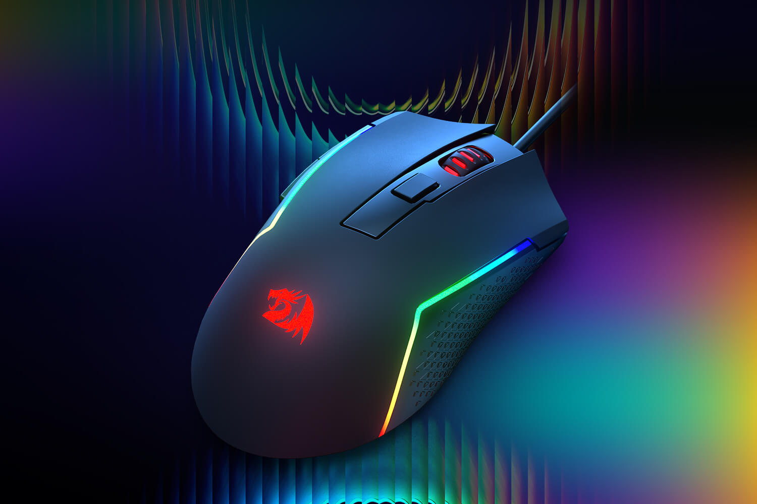Redragon M616 RGB Gaming Mouse, 10000 DPI Wired Optical Mouse with 6 Programmable Buttons & 8 Backlit Modes, Software Supports DIY Keybinds