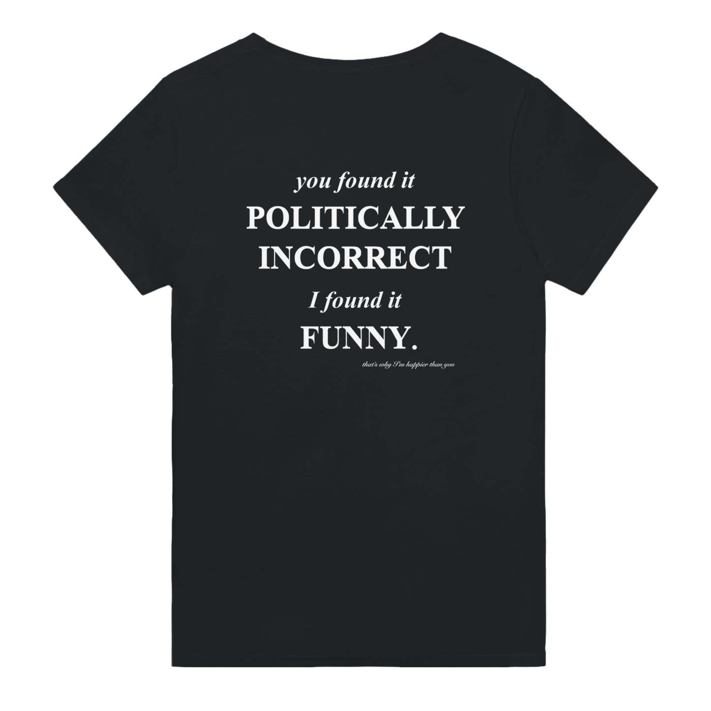 YOU FOUND IT POLITICALLY INCORRECT. I FOUND IT FUNNY