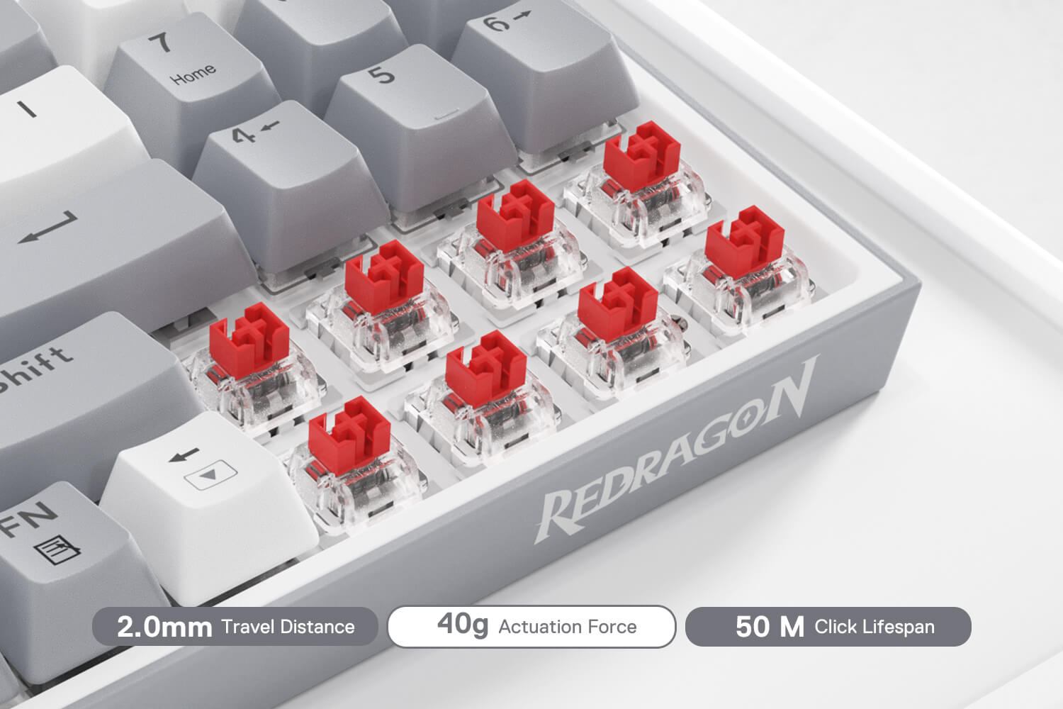 Redragon K628 Pollux 75% Wired RGB Gaming Keyboard