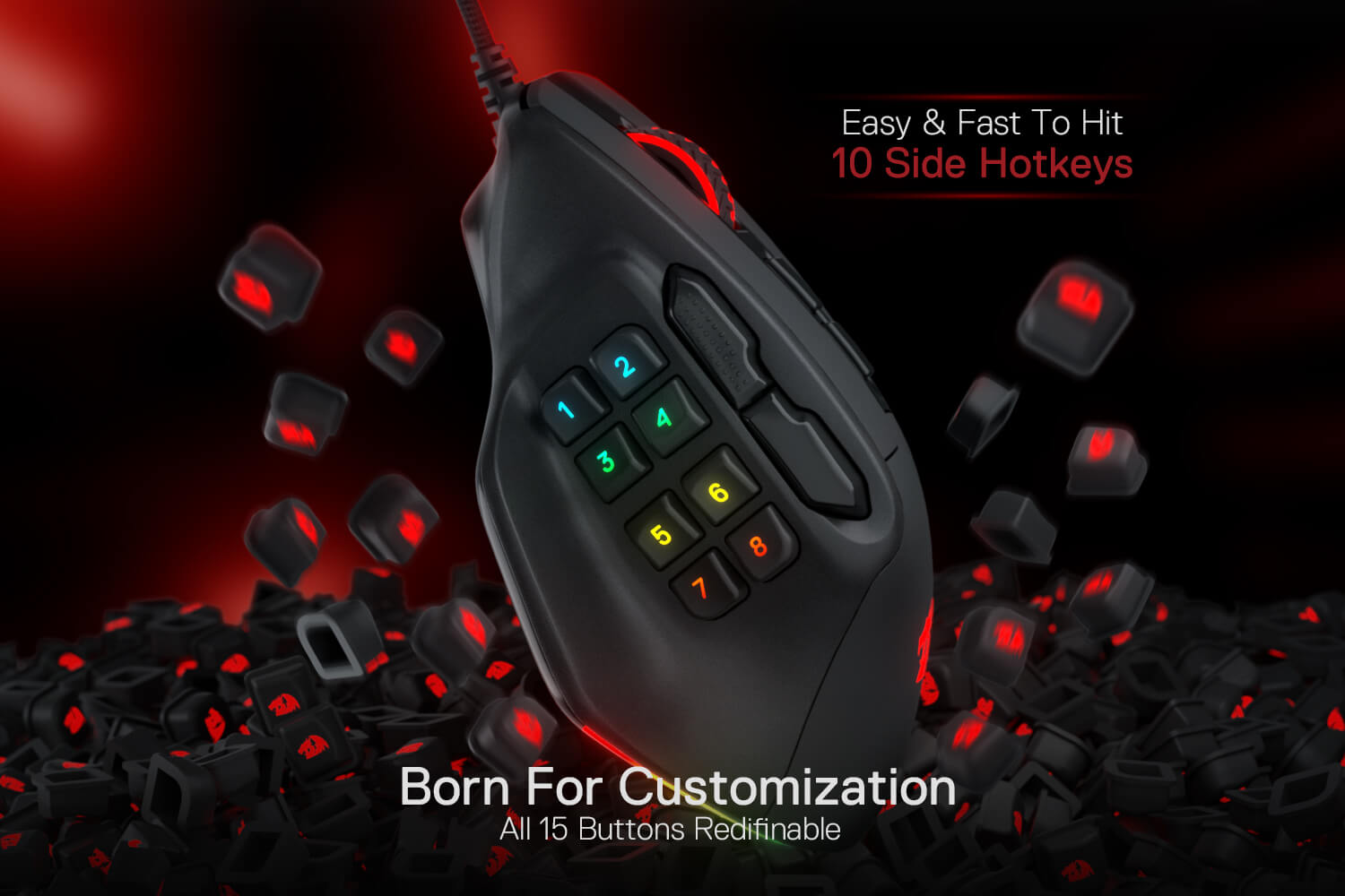 Redragon M811 Aatrox MMO Gaming Mouse