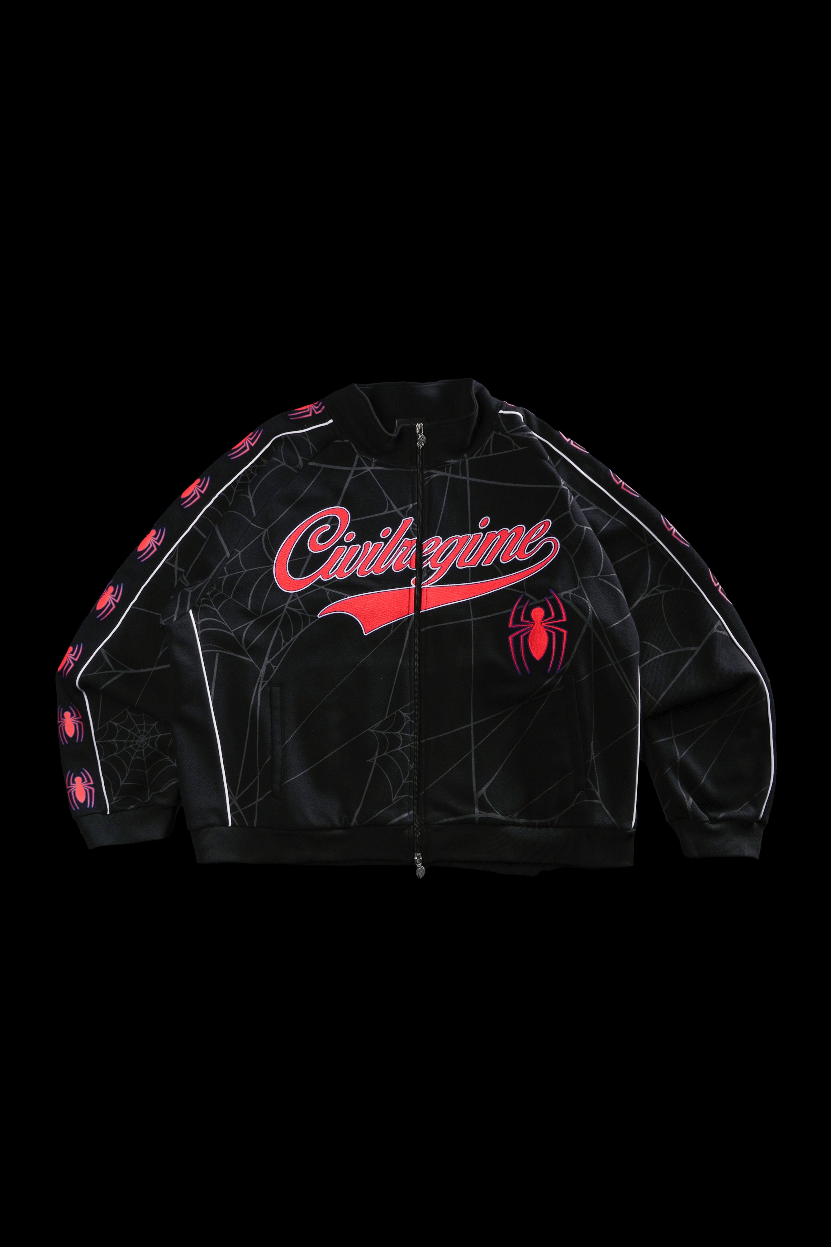 Spider Chaos Civil Track Jacket in Black
