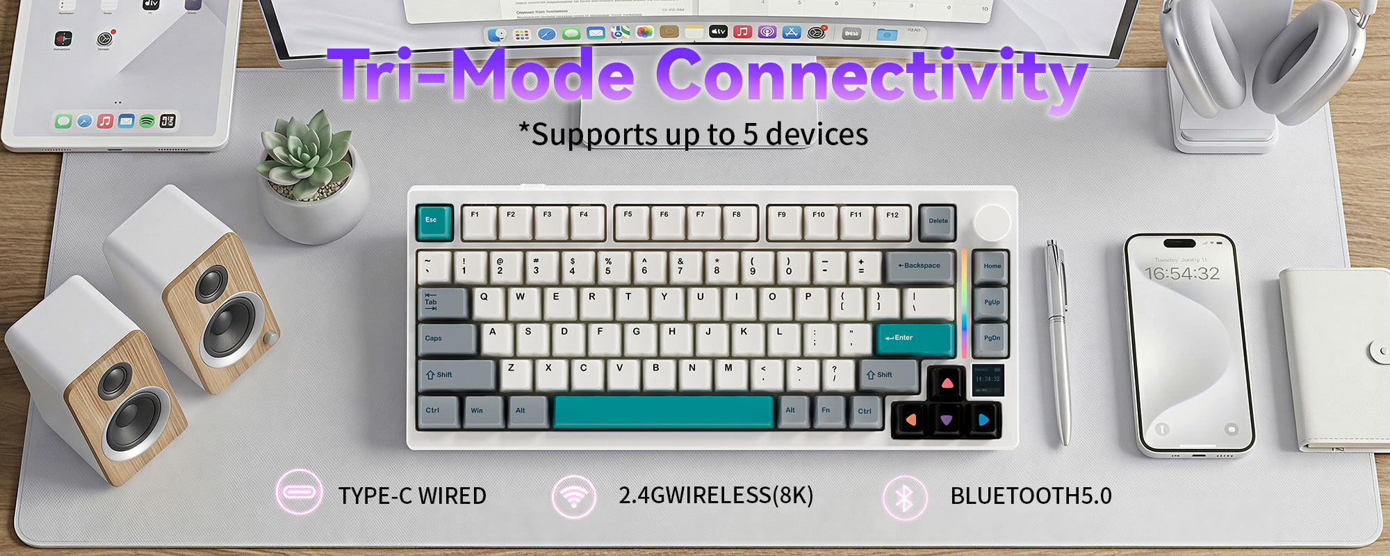 GamaKay TK75 SOCD feature summary for competitive gaming and quiet typing