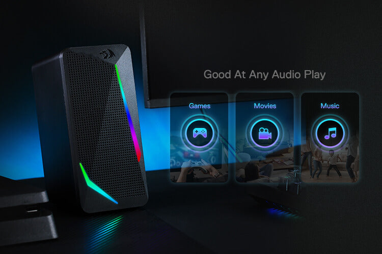redragon rgb 2.0 Channel PC Computer Stereo gaming Speakers