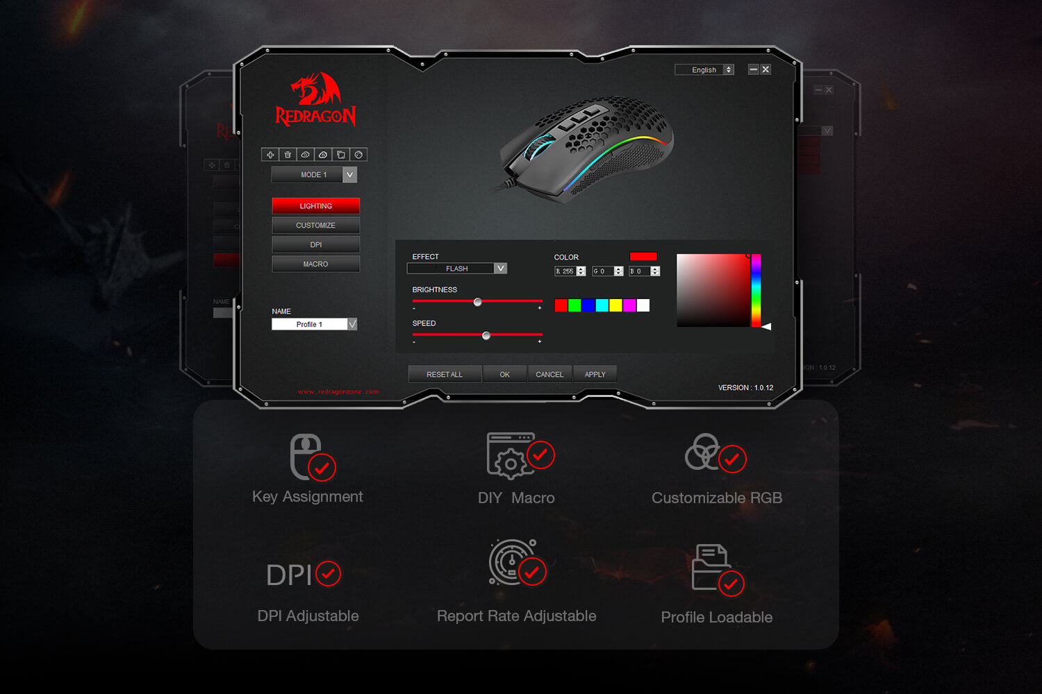 Redragon Ultralight Gaming Mouse M808