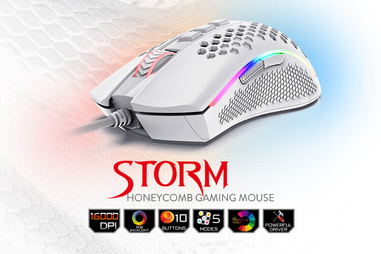 redragon gaming mouse m808 honeycomb shell