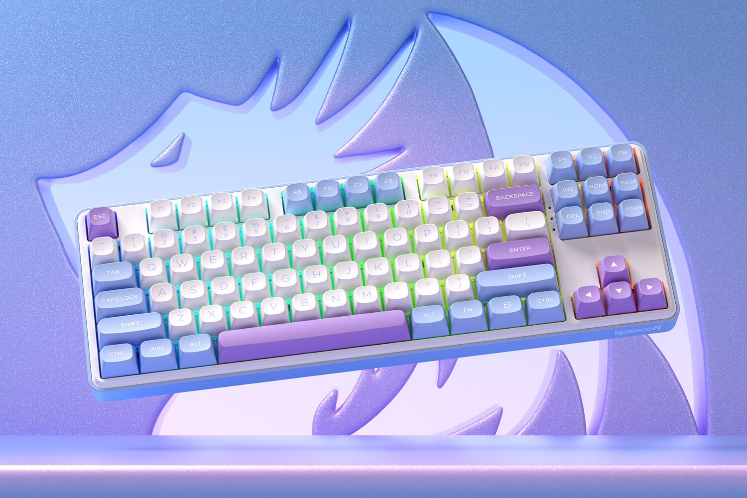 Redragon K707 PRO 80% Wireless Gasket RGB Gaming Keyboard, 3-Modes 87 Keys TKL Mechanical Keyboard