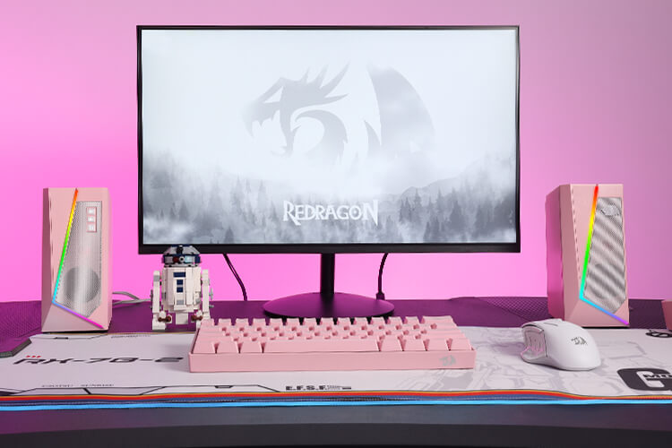 Redragon GS520 RGB pink Desktop Speakers