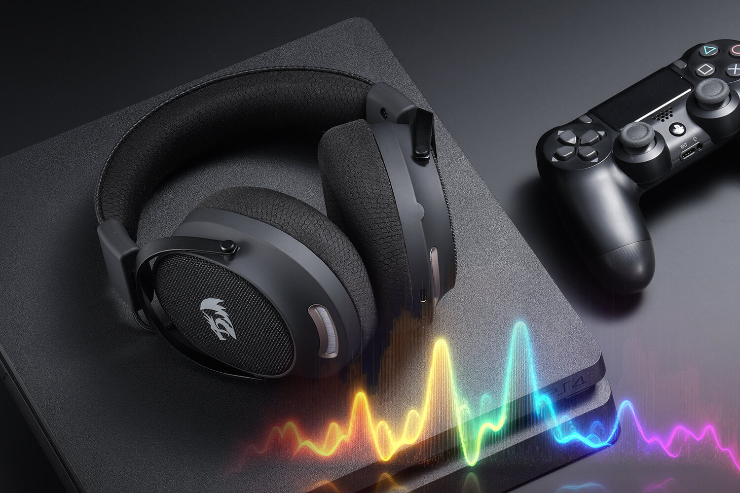 Redragon H858 Wireless Gaming Headset, 7.1 Surround Sound, 3-Mode 2.4GHz USB Gaming Headphones with Bluetooth 5.4, 20H Battery, Wireless Headset for PC PS5 PS4 Mac Switch