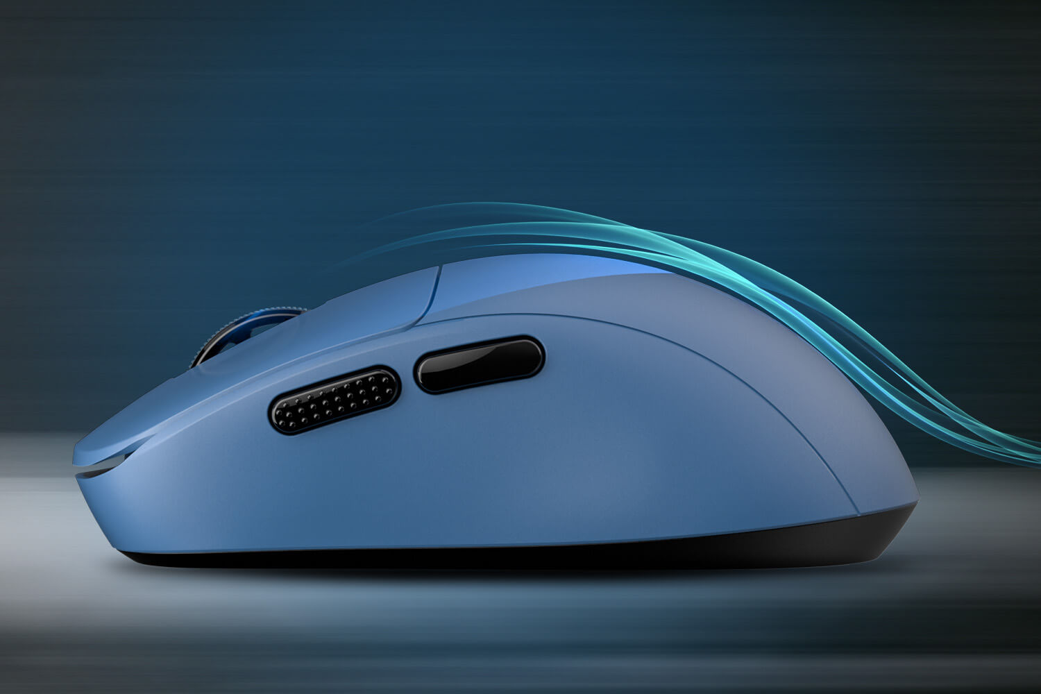 Redragon M817 Blue computer mouse with a dark background