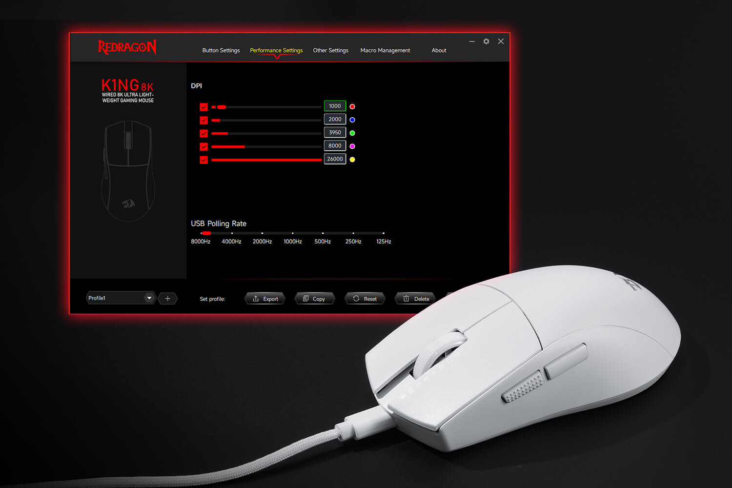 M996 software interface display
