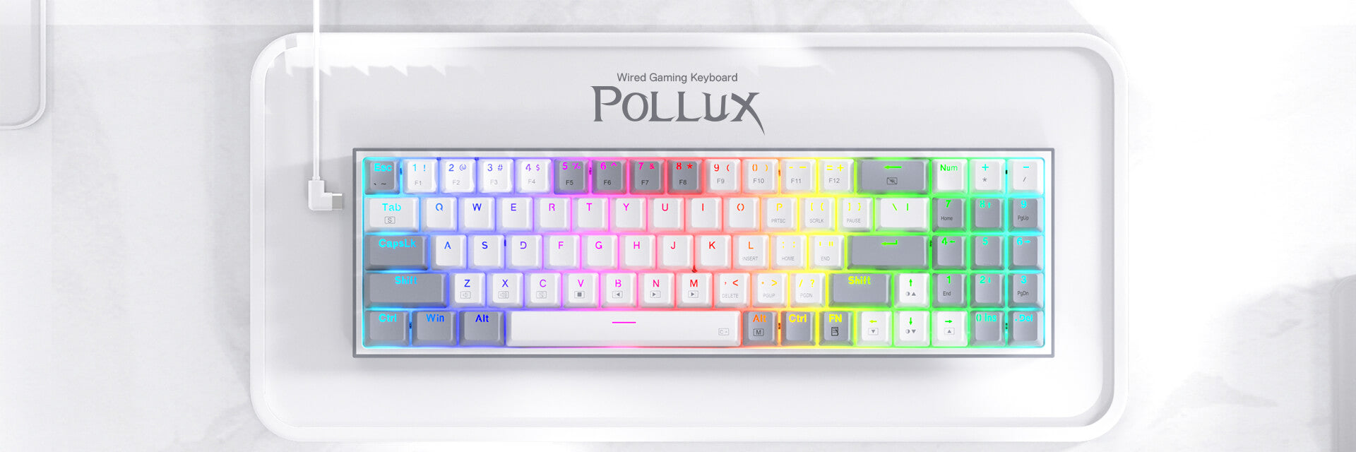 78 Keys Hot-Swappable Compact Mechanical Keyboard w/100% Hot-Swap Socket
