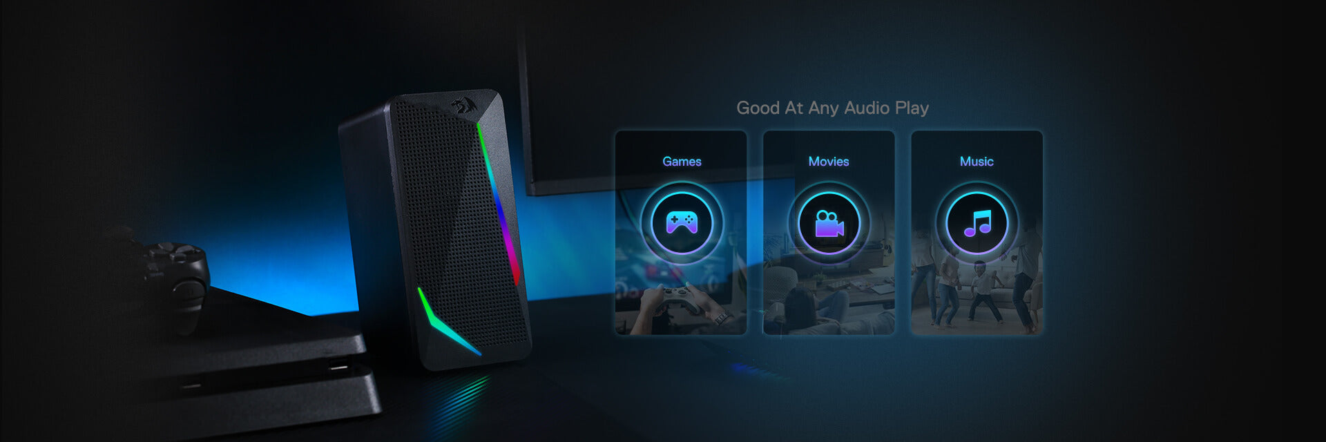Redragon GS510 RGB Computer Stereo Speaker Desktop Speakers