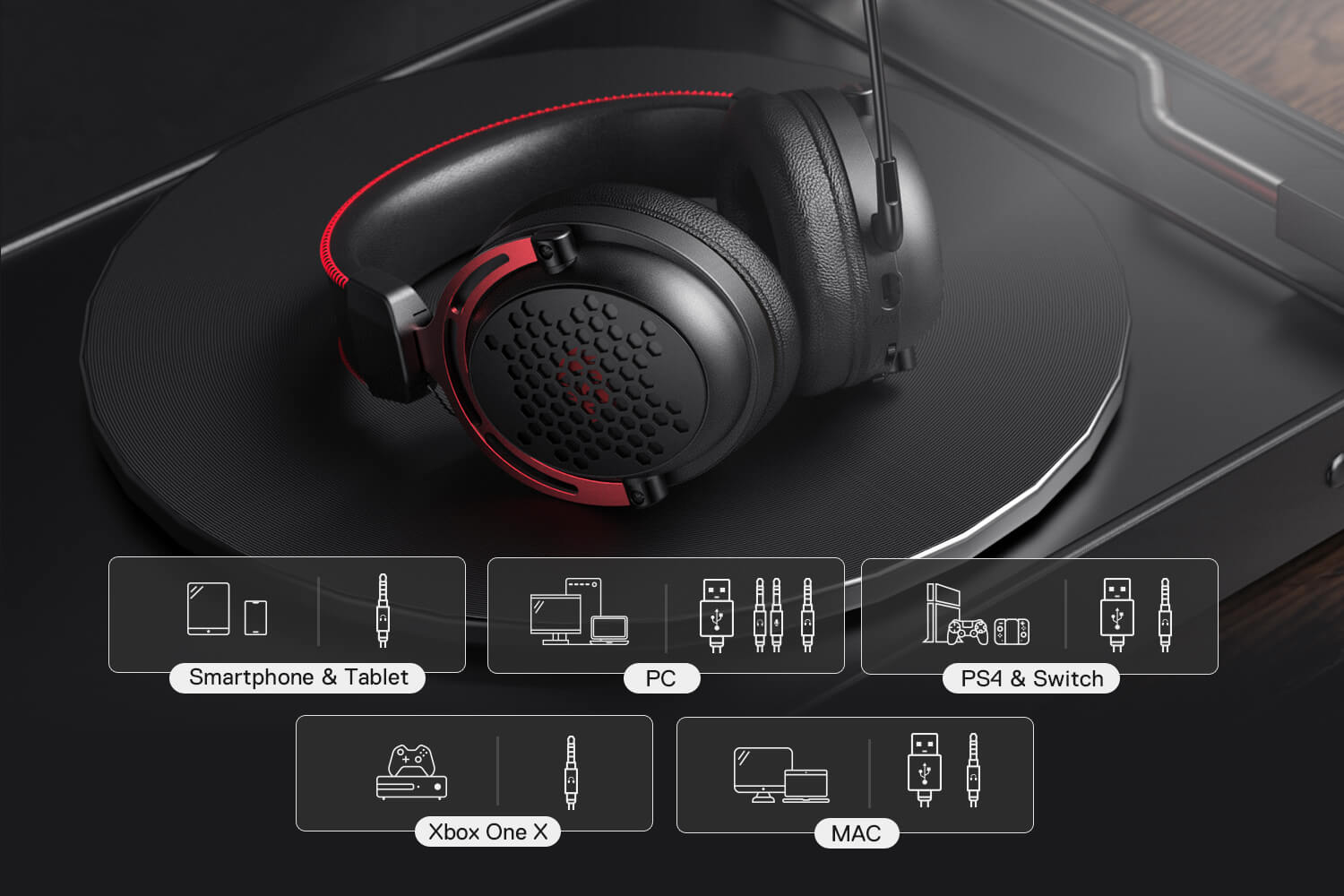 Redragon H386 Diomedes Wired Gaming Headset - 7.1 Surround Sound