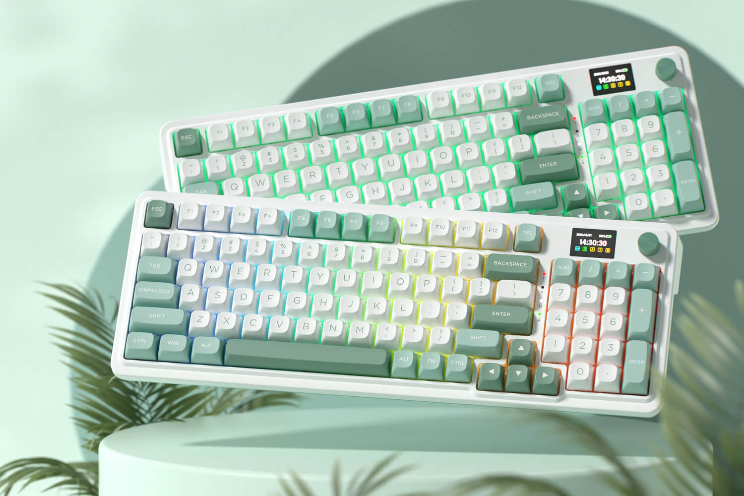 Redragon K719 Wireless Gasket Gaming Keyboard w/Hype Screen & Knob, 95 Keys Mechanical Keyboard