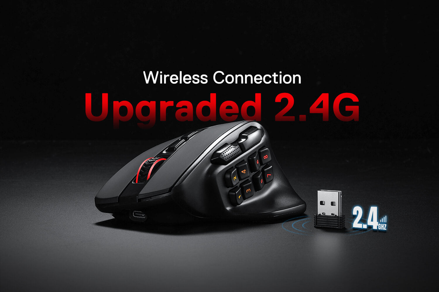 Wireless connection highlighted for AATROX M811 PRO with upgraded 2.4 GHz connectivity