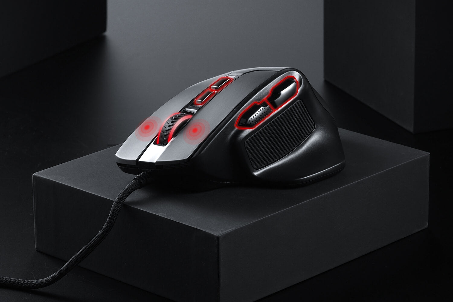 7 Programmable Buttons Wired RGB Gamer Mouse w/Ergonomic Natural Grip Build