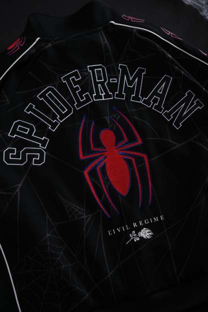 Spider Chaos Civil Track Jacket in Black