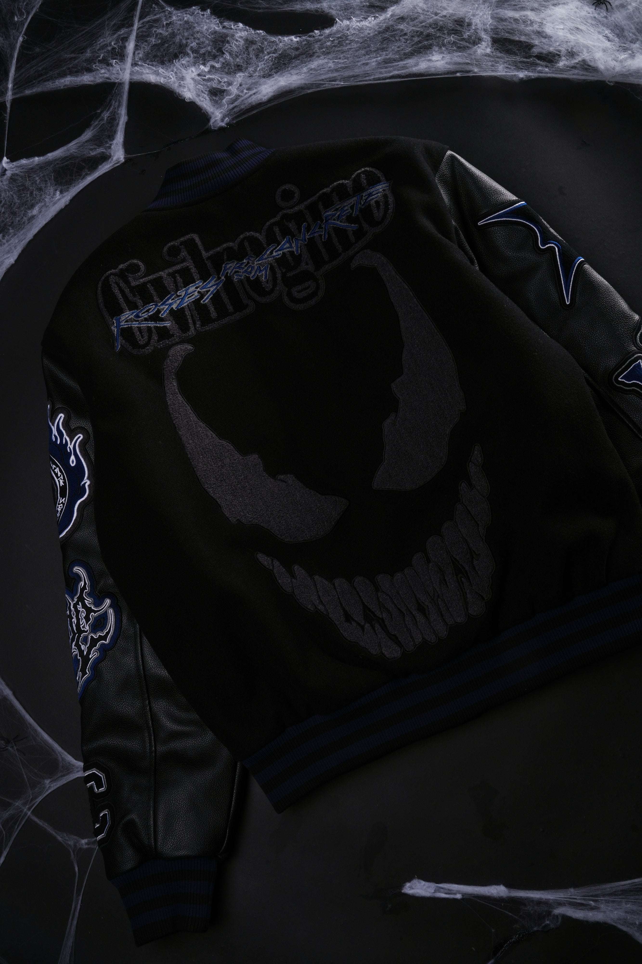 We Are Chaos Letterman Jacket in Black