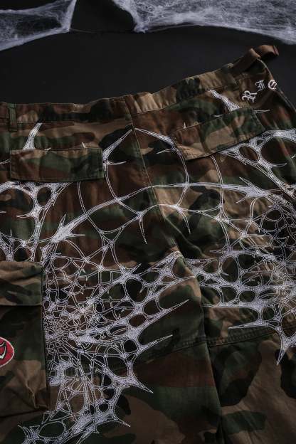 Caught In It Civil Militia Shorts in Green Camo